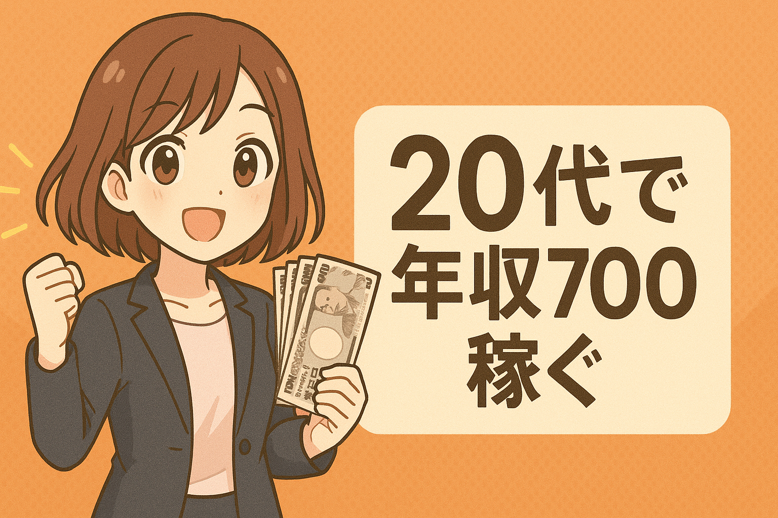 ２０代で年収７００万稼ぐ