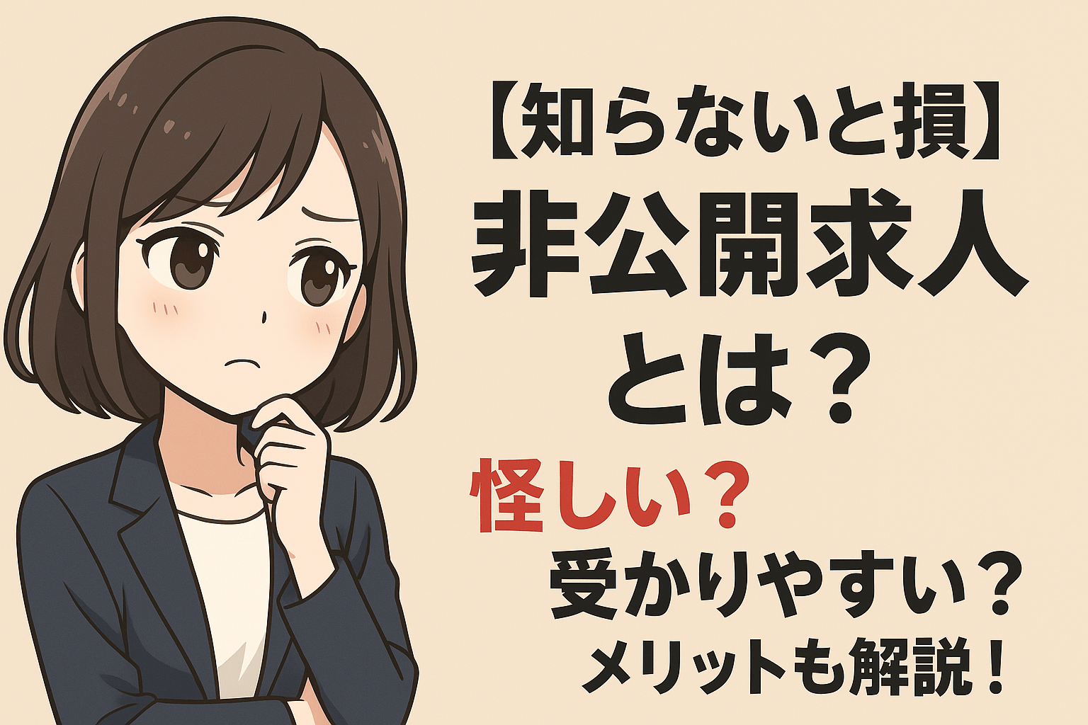 【知らないと損】非公開求人とは？怪しい？受かりやすい？｜メリットも解説！