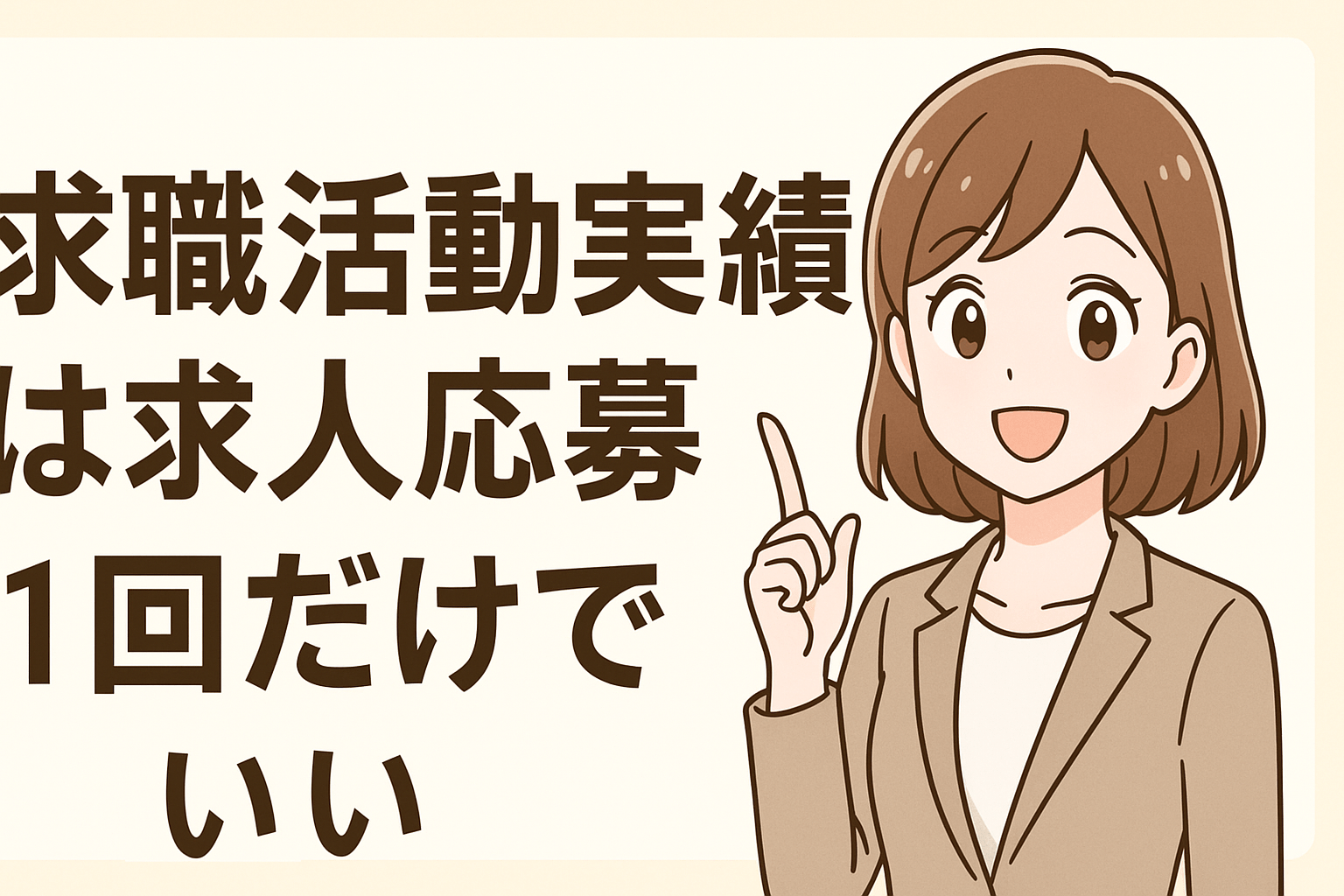 求職活動実績は求人応募1回だけでいい?実績が不足しているときの対処法