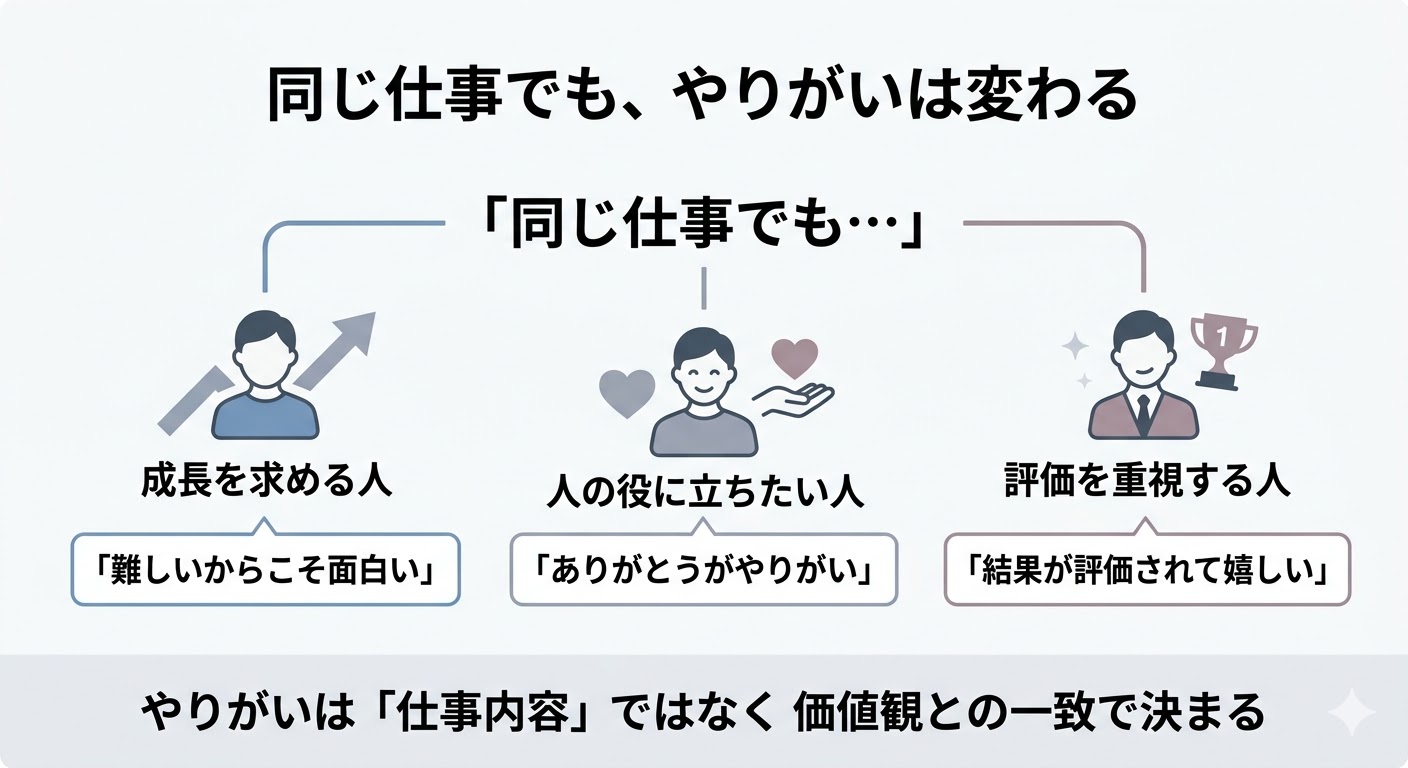 同じ仕事でもやりがいは変化する